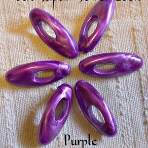 TEN (10) Purple Plastic Pat Japan Jewel Lock Hijab Scarf Snag Free Pins